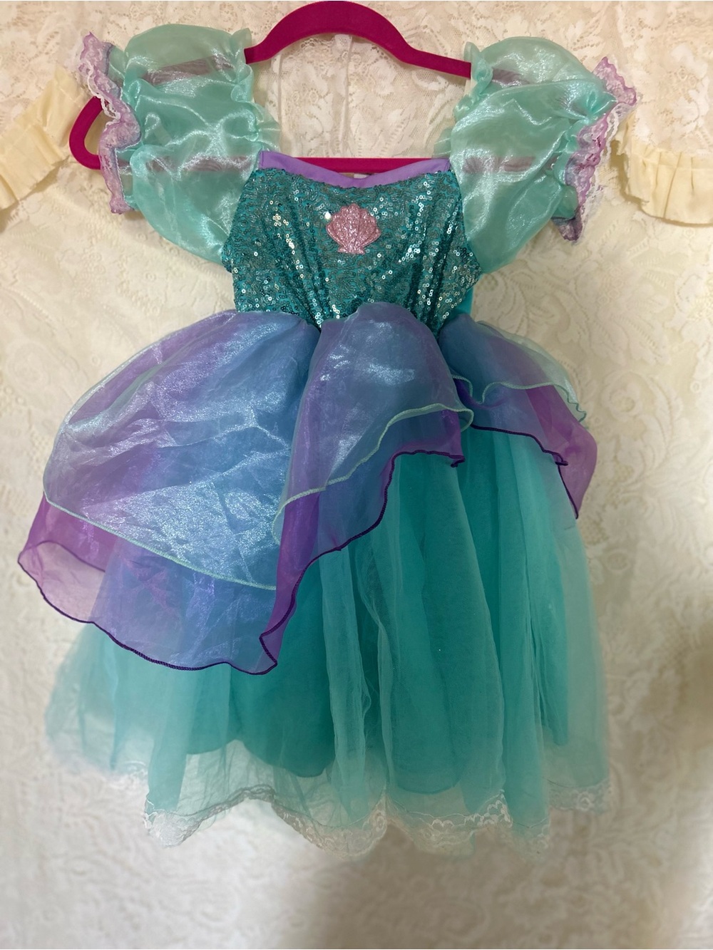 Boutique Disney Ariel Mermaid Princess Dress Up Costume - Teal & Purple 4/5y